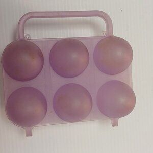 Purple Egg Carrier Crate Boiled Raw Peeled or In the Shell Egglets 6 Half Dozen